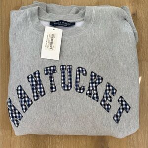 Erica Wilson Gingham Nantucket Crewneck Sweatshirt